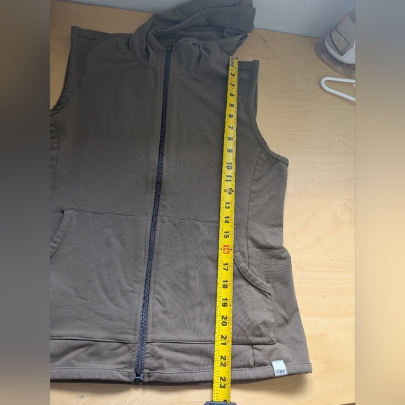 OUTDOOR RESEARCH Women Sleeveless Jacket Full Zip Hoodie Brown Size L Stretch - Picture 10 of 10